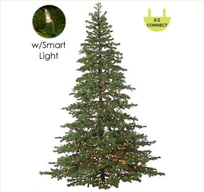 7.5ft. Pre-Lit Full Layered Pine Artificial Christmas Tree, Multicolor LED Lights