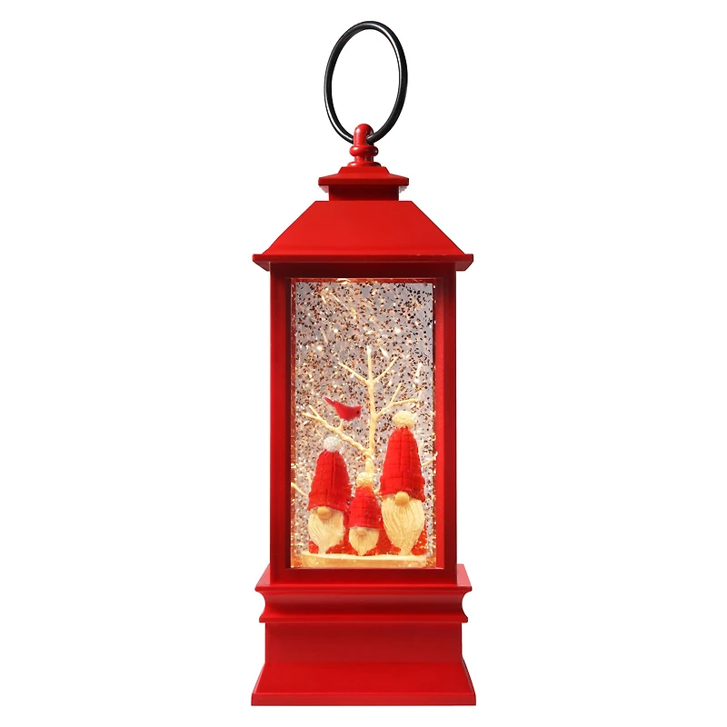 Haute Decor 9" Snowburst™ Plastic Lantern with Gnome Trio