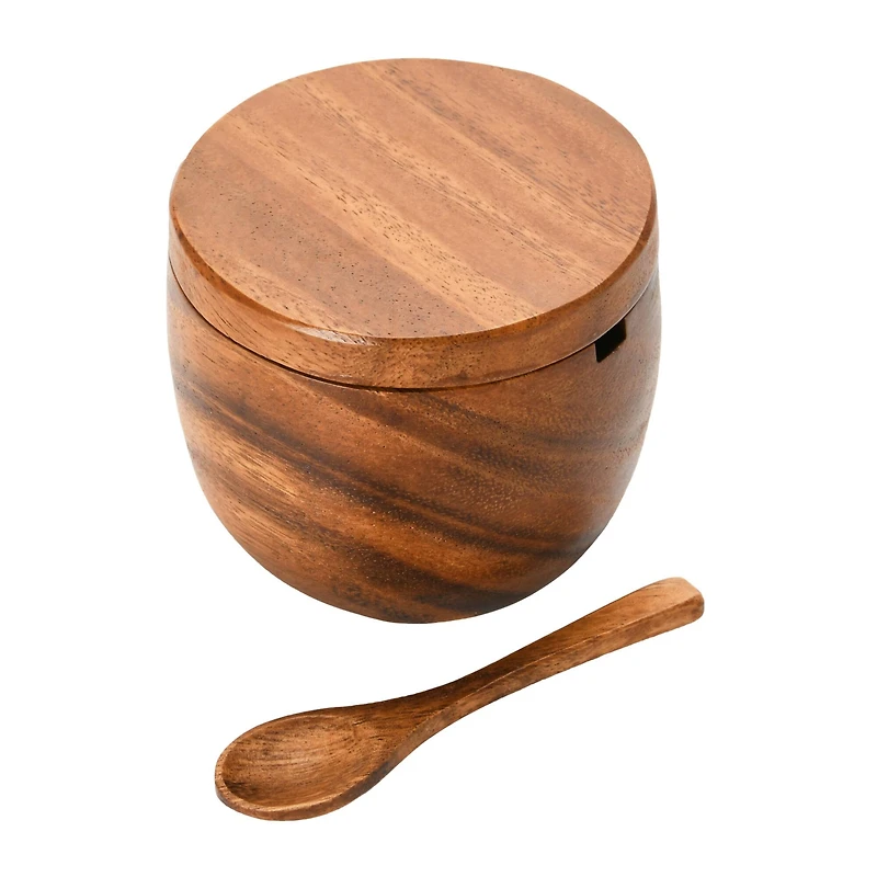 Hello Honey® Acacia Wood Covered Jar with Spoon