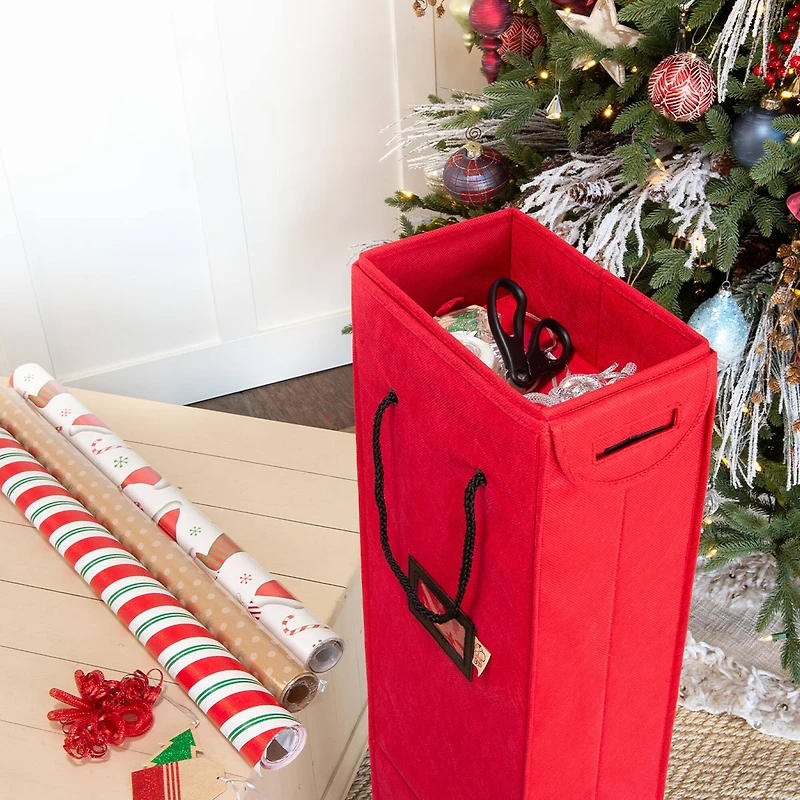 Santa's Bag Vertical Wrapping Paper Storage Container