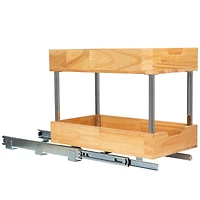 Household Essentials Glidez Wood 2-Tier Cabinet Organizer