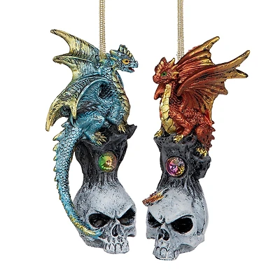 Design Toscano Dragons of Skull Hollow Ornament Set