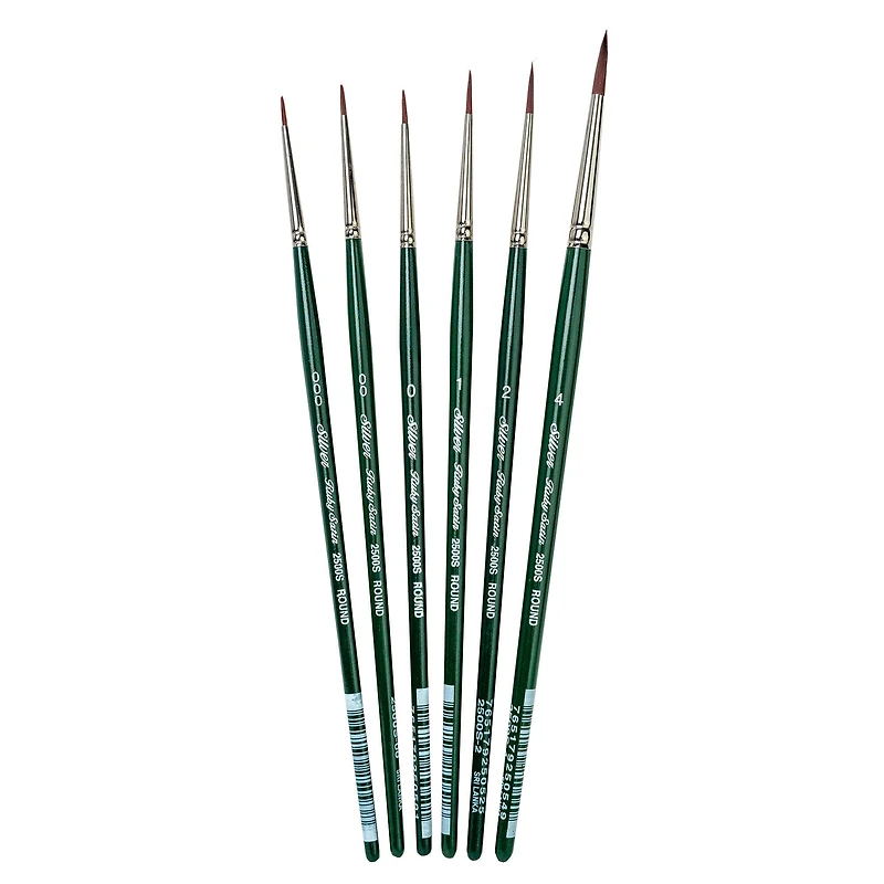 Silver Brush Limited Ruby Satin® 6 Piece Round Brush Set