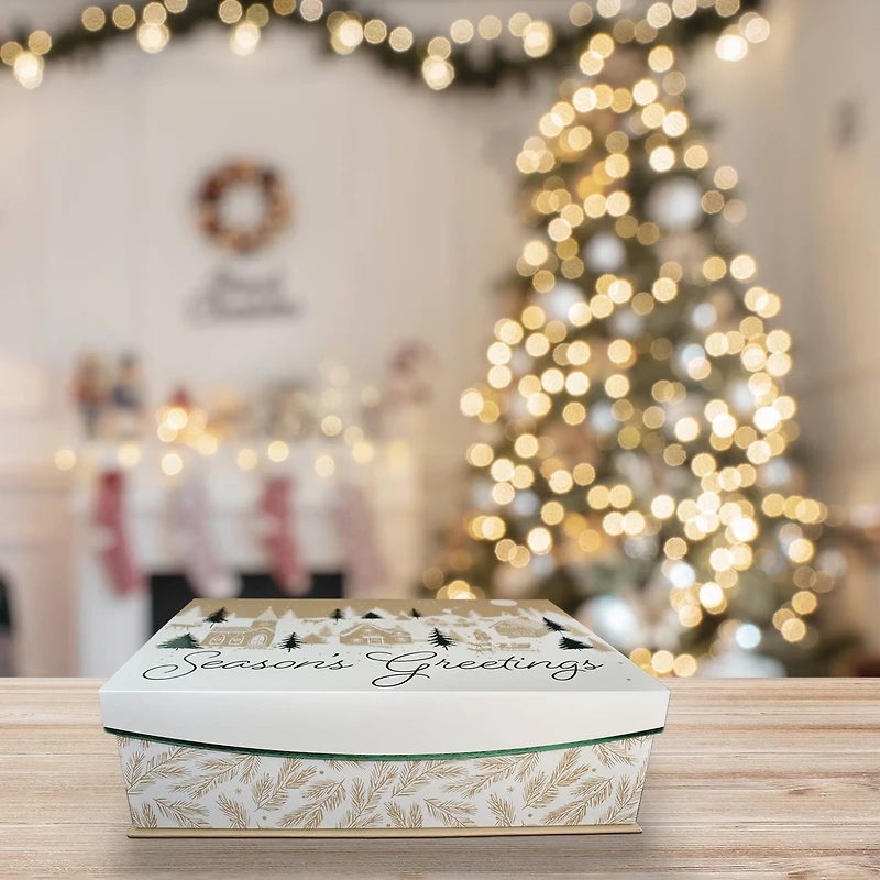 Large Season's Greetings Decorative Box by Ashland®