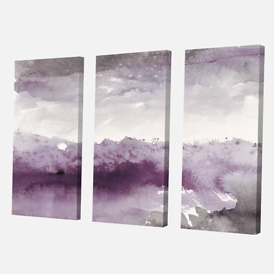 Designart - Midnight at the Lake II Amethyst and Grey