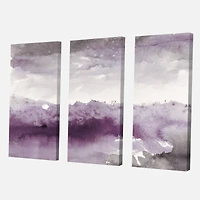 Designart - Midnight at the Lake II Amethyst and Grey