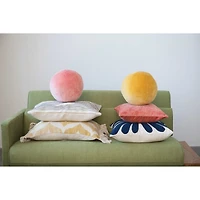 Gold Cotton Velvet Orb Pillow