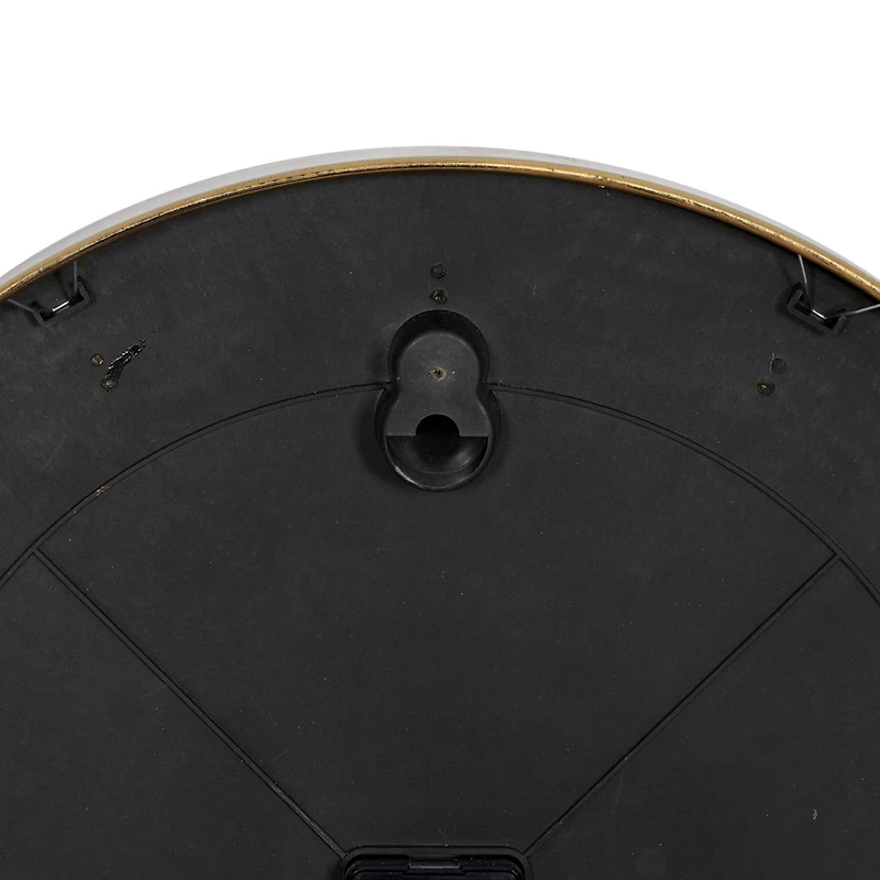 CosmoLiving by Cosmopolitan White Glass Contemporary Wall Clock