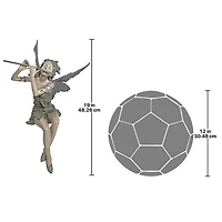 Design Toscano 19" Fairy of the West Wind Sitting Statue