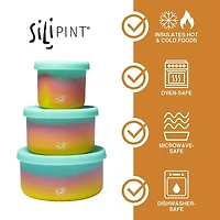Silipint® 3-Piece Silicone Lidded Bowl Set