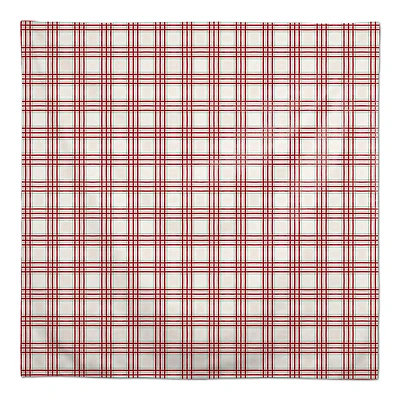 58" Painted Christmas Plaid Tablecloth