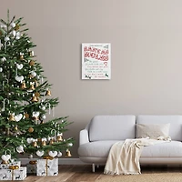 Stupell Industries Official Santa's Rules Christmas List Canvas Wall Art