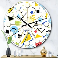 Designart Geometric Retro Design III Mid-Century Modern Wall Clock