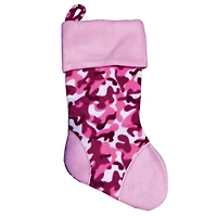 Santa's Workshop 18" Pink & Camo Stocking