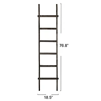 Hello Honey® 76.8" Black Wood Decorative Blanket Ladder