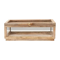 Hello Honey® 15" Mango Wood & Glass Display Box