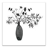 Monochromatic Floral II 30" x 30" Canvas Wall Art