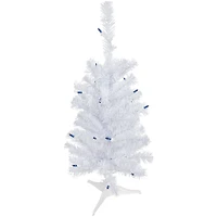 2ft. Pre-Lit Woodbury White Pine Artificial Christmas Tree, Blue Lights