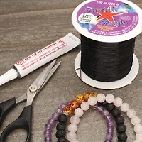 Stretch Magic® 0.7mm Black Bead & Jewelry Cord with Glue, 100m