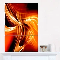 Designart - Orange Abstract Warm Fractal Design