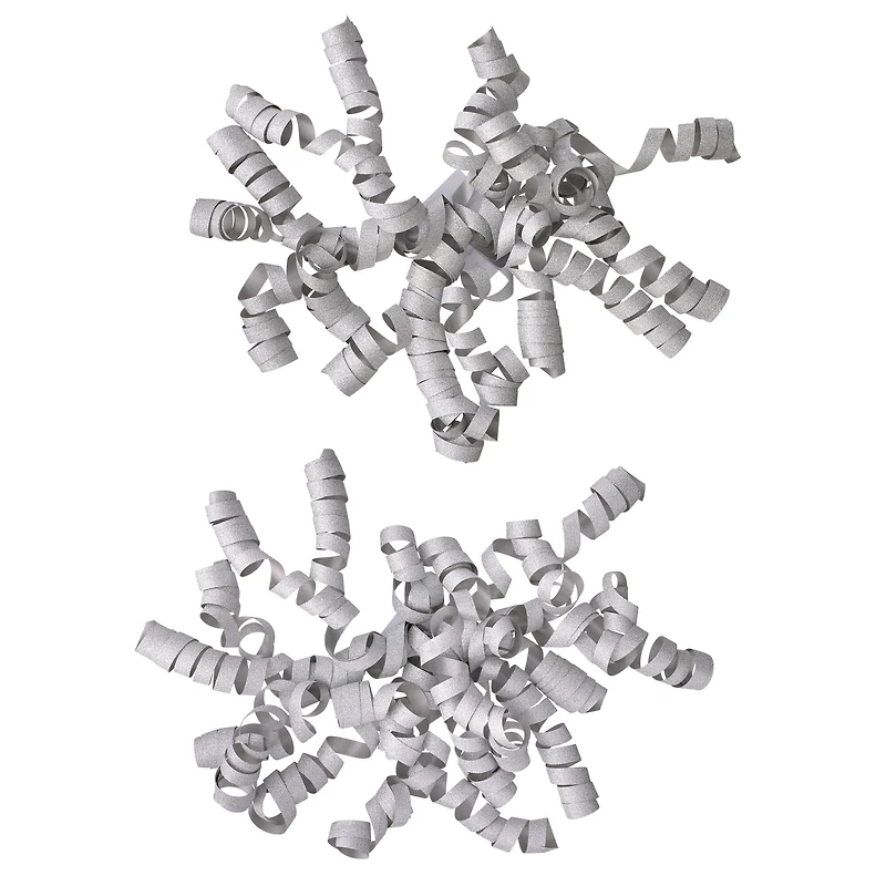 Silver Glitter Twisty Bows By Celebrate It™