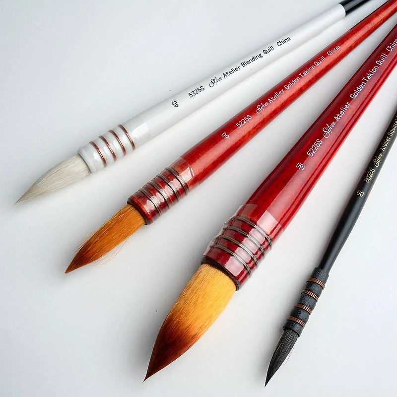 Silver Brush Limited Atelier Quill™ 4 Piece Mix Brush Set