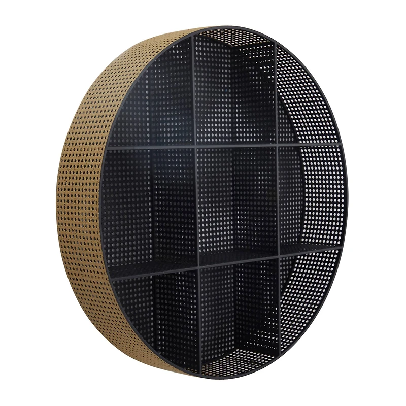 The Novogratz Black Modern Wall Shelf, 32" x 6" x 32"