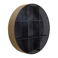 The Novogratz Black Modern Wall Shelf, 32" x 6" x 32"