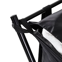 Honey Can Do Black Single Bounce Back Hamper with Wheels and Lid