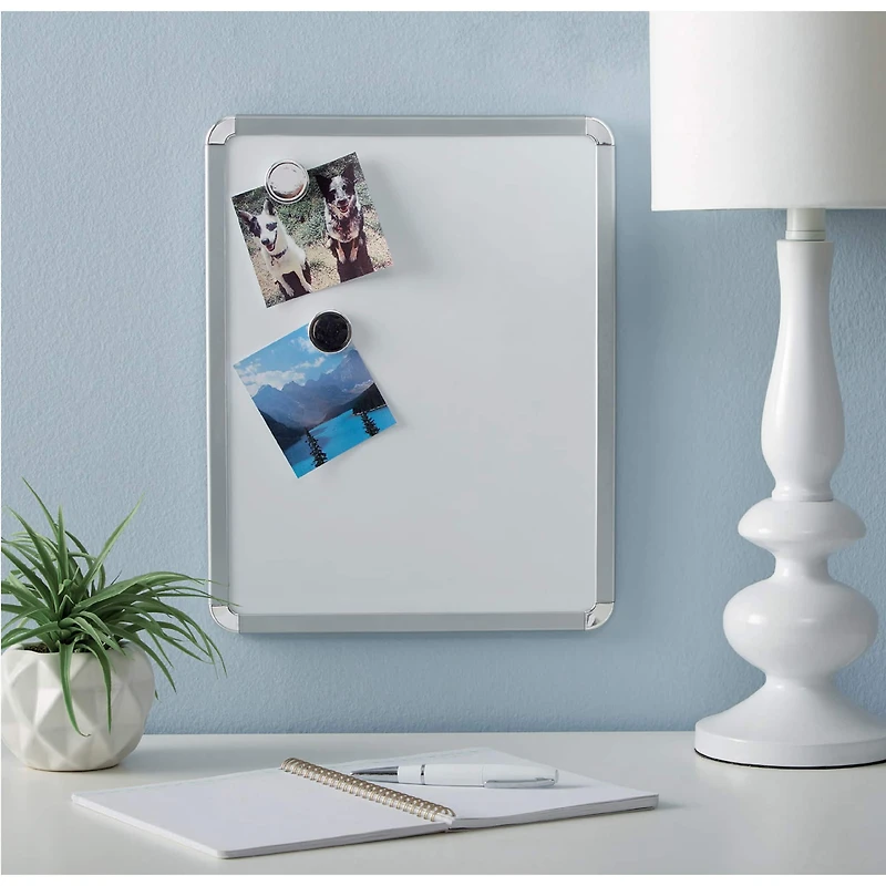11" x 14" Framed White Magnetic Dry Erase Board by B2C®