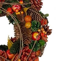 13" Pinecone & Fruit Fall Wreath