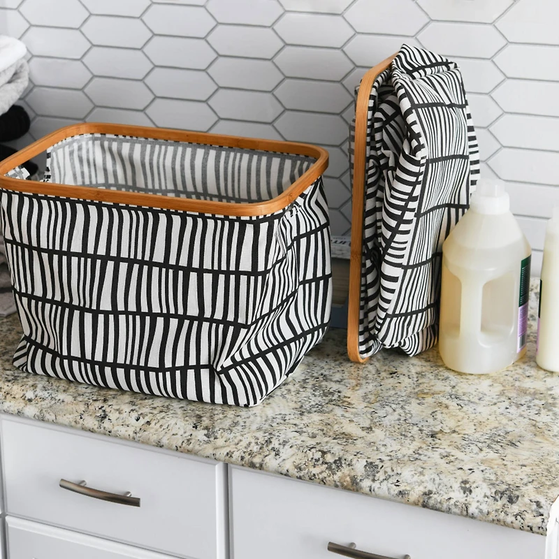 Household Essentials Krush Bamboo Rimmed Basket Set