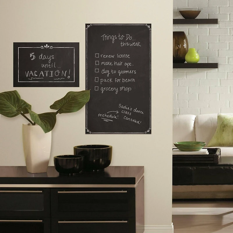 RoomMates Decorative Chalkboard Peel & Stick Giant Wall Decals