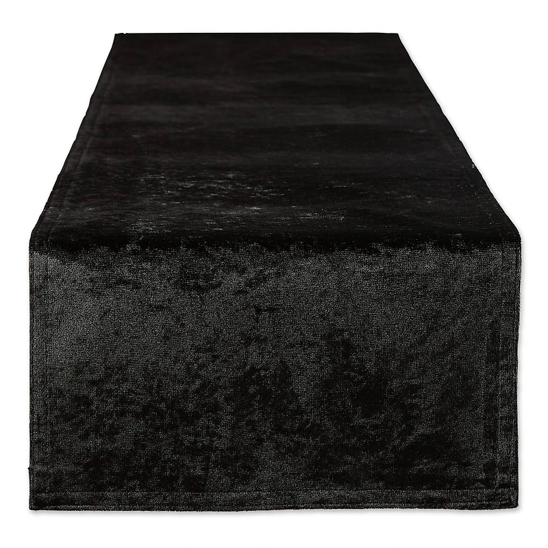 DII® 72" Black Velvet Table Runner