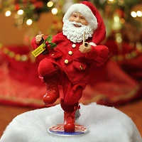 12" Red & White Santa Claus Standing on Pepsi-Cola Bottle Cap Christmas Figurine