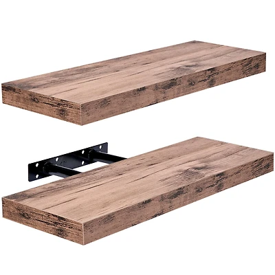 Sorbus Floating Faux Wood Shelf