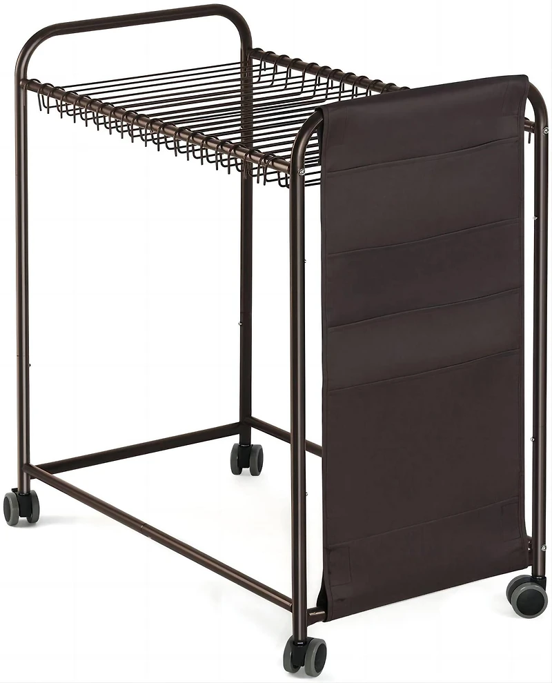 NEX™ Brown 20-Hanger Rolling Trolley Closet Organizer