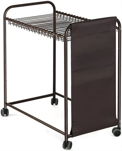 NEX™ Brown 20-Hanger Rolling Trolley Closet Organizer