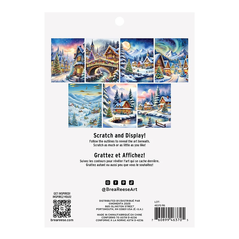 Brea Reese™ 6" x 8" Christmas Village Scratch Art Paper Pad