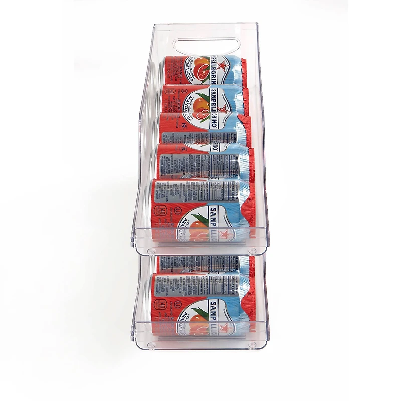 Mind Reader Clear Acrylic Stackable Pop Soda Can Dispenser Bin