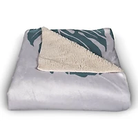 Three Leaf Monstera 50" x 60" Coral Fleece Blanket