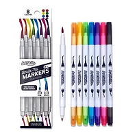 ArtSkills® Dual Tip Brush Markers, 8ct.