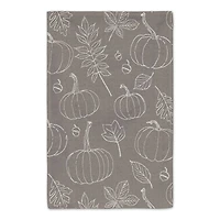 Count Your Blessings Gray Pumpkin Tea Towel Set