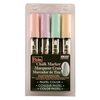 Marvy® Uchida Bistro Broad Tip Pastel 4 Color Chalk Marker Set