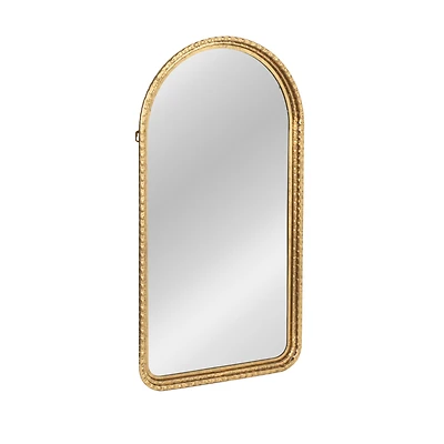 Hello Honey® 33" Gold Decorative Arched Metal Wall Mirror
