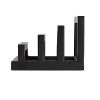 Hello Honey® Tri-Sectional Black Metal Plate Stand Organizer