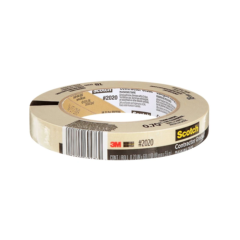 3M® 3/4" Masking Tape, 12 Rolls