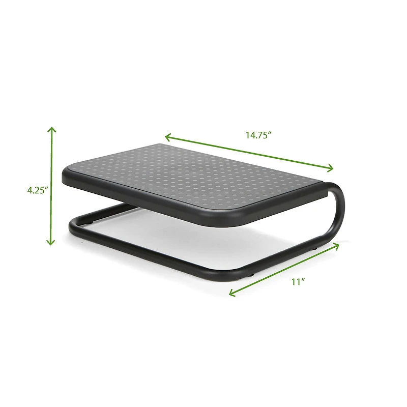 Mind Reader Black Metal Monitor Stand Riser
