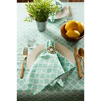 Aqua Lattice Tablecloth 60" x 84"