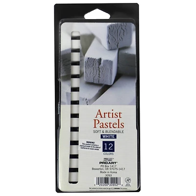 Pro Art® White 12 Piece Square Artist Pastels